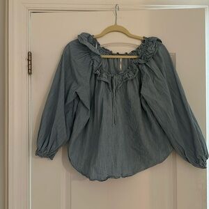 Free People Chambray Top